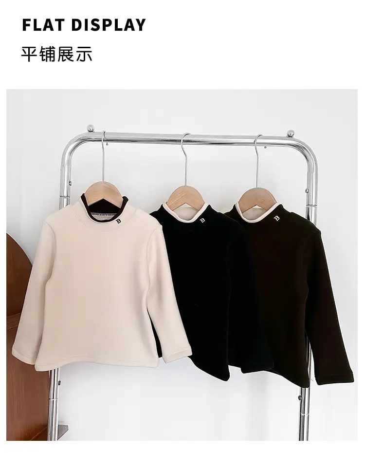 Nausicaa Boys Fleece High Collar T-Shirt Winter Warm — feature 9