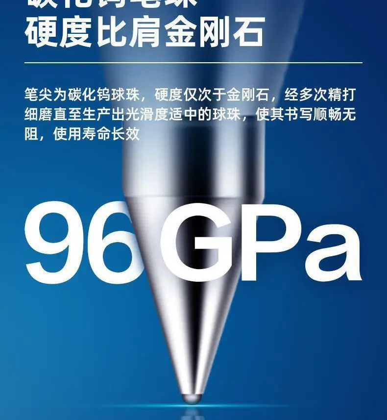 Deli 6600Es Gel Pen Black 0.5mm Bullet Tip Cap-Off Pen Blue Red Signature Pen for Students and Office Use — feature 12