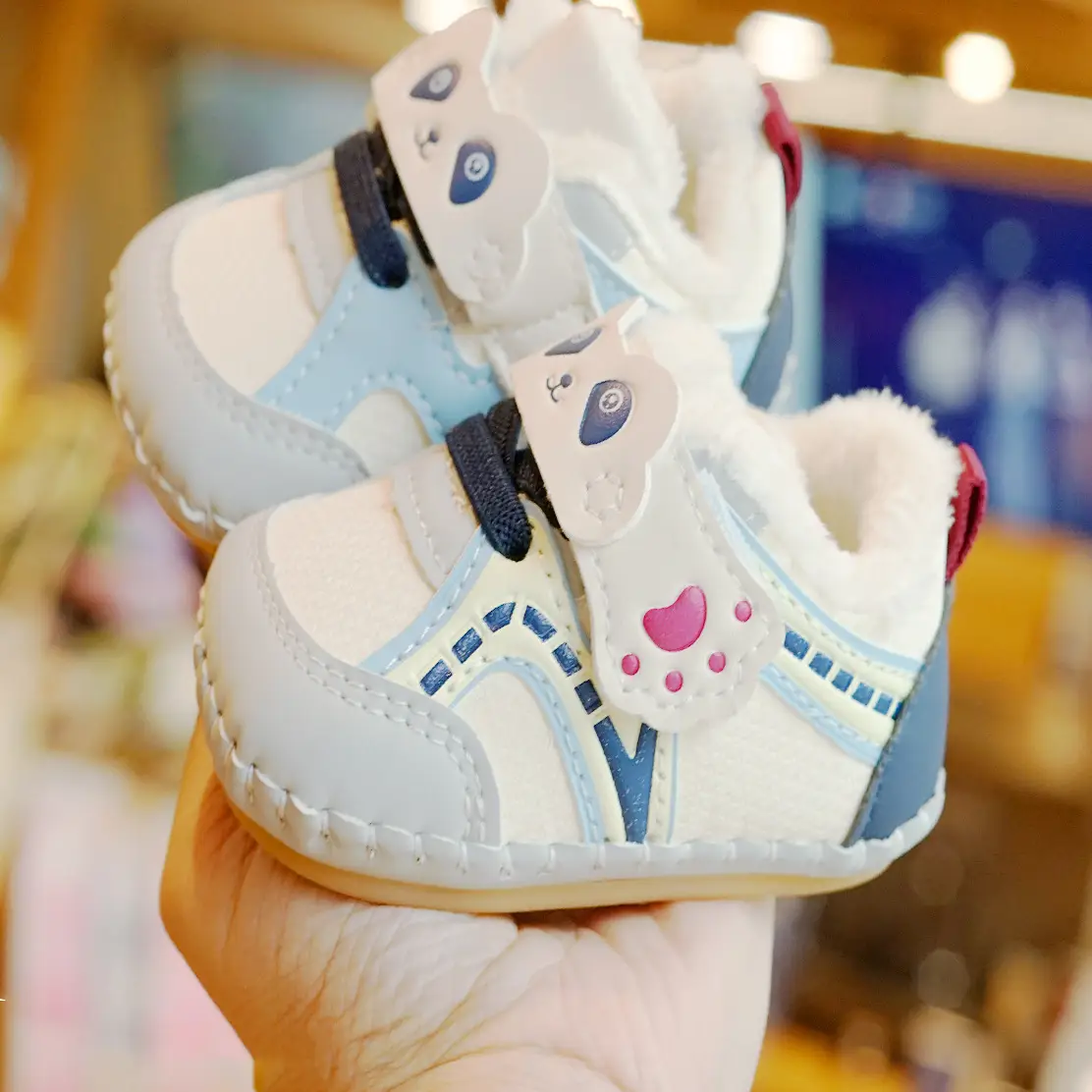 Baby Shoes Soft Sole Winter Fleece Lined 0-1Y