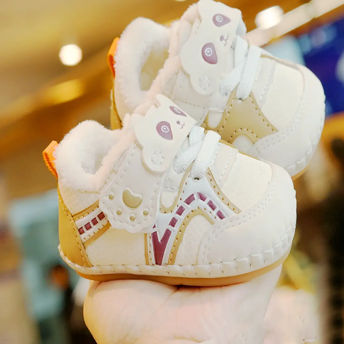 Baby Shoes Soft Sole Winter Fleece Lined 0-1Y