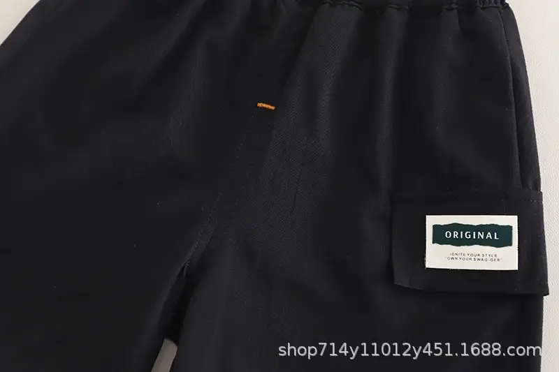 Trendy Boys Brown T-Shirt Shorts Set 2025 Summer — feature 11