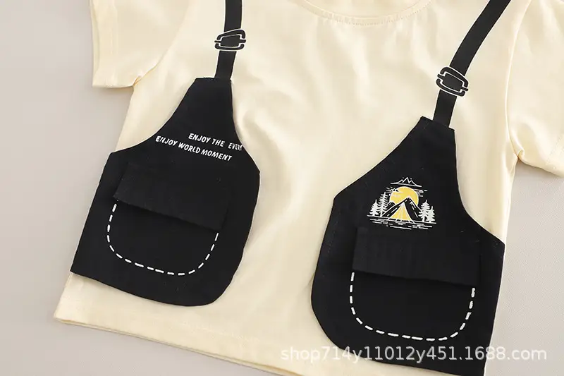 Trendy Boys Brown T-Shirt Shorts Set 2025 Summer — feature 7