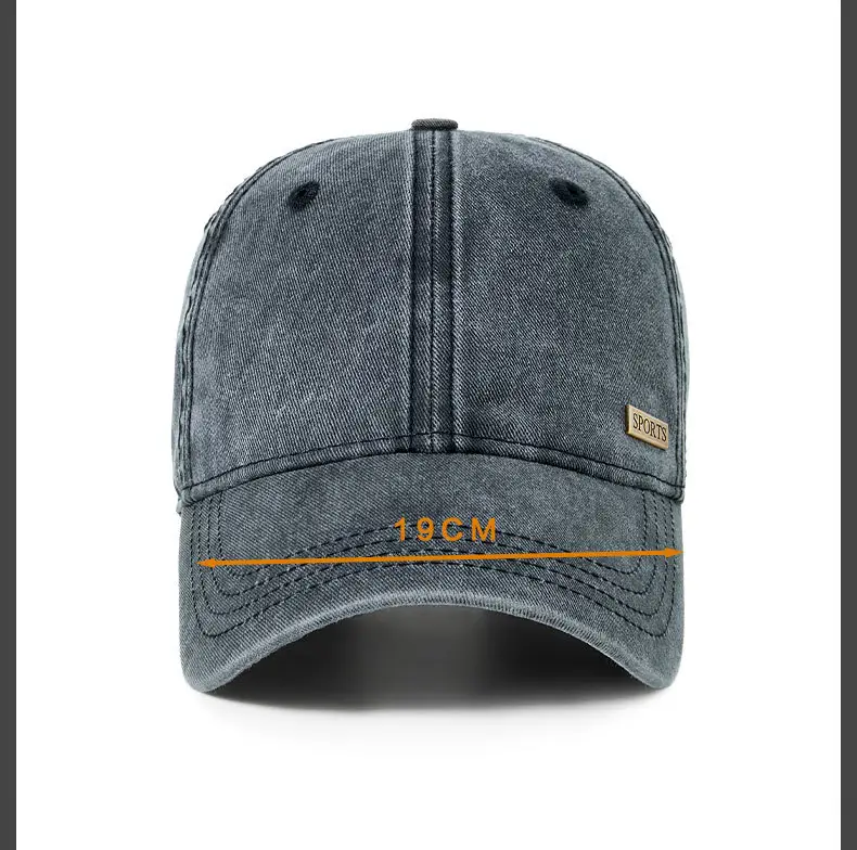 Men Grey Baseball Cap Peaked Soft Top — feature 19