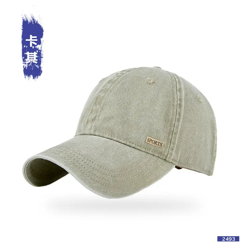 Men Grey Baseball Cap Peaked Soft Top - Image 11