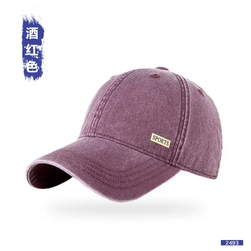 Men Grey Baseball Cap Peaked Soft Top - Image 12