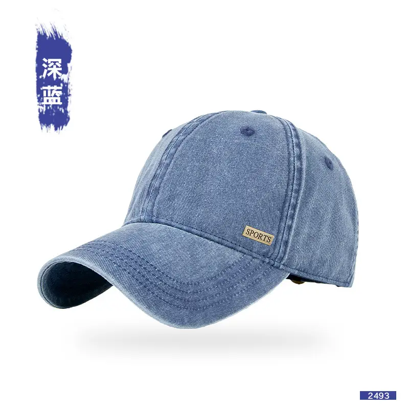 Men Grey Baseball Cap Peaked Soft Top - Image 2