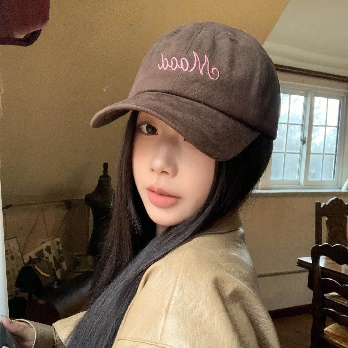 Green Embroidered Baseball Cap for Women - Image 2
