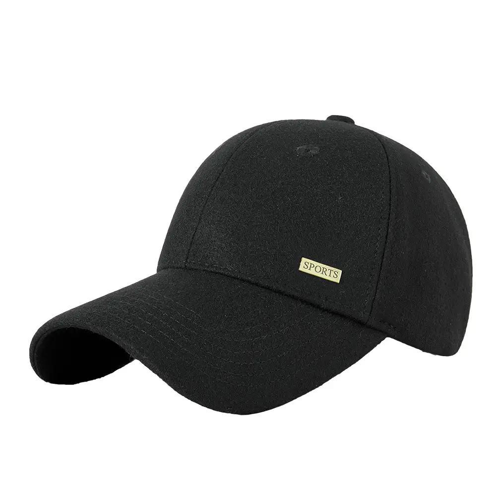 Winter Warm Baseball Cap for Men Grey Black Adjustable - Image 8