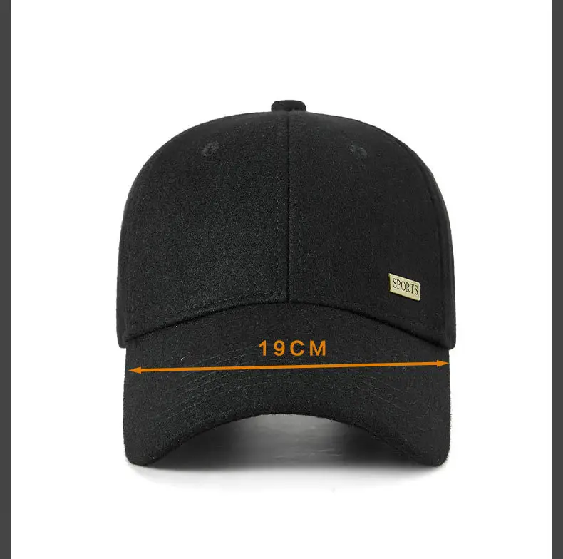 Winter Warm Baseball Cap for Men Grey Black Adjustable — feature 17