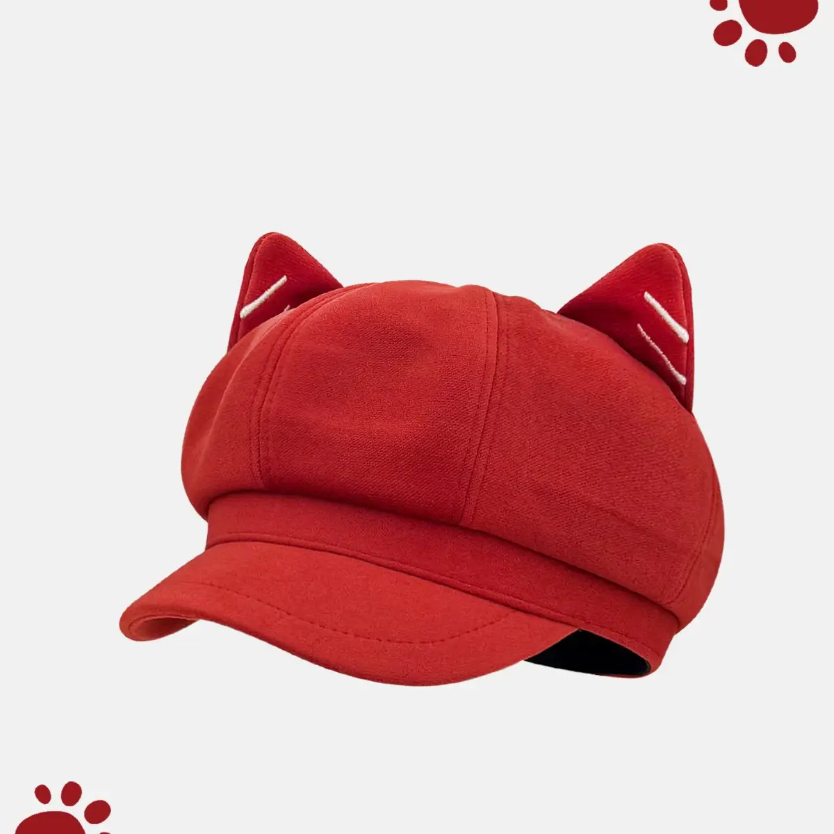 Japanese Cat Ear Beret for Women Black Wool Spring Autumn - Image 6