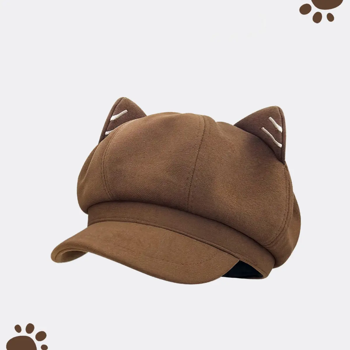 Japanese Cat Ear Beret for Women Black Wool Spring Autumn - Image 7