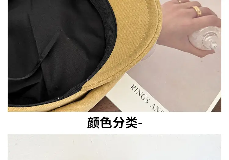 Japanese Cat Ear Beret for Women Black Wool Spring Autumn — feature 9