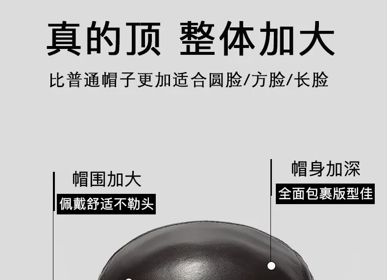 Black Leather Duckbill Cap for Men Elderly Cold Proof — feature 3