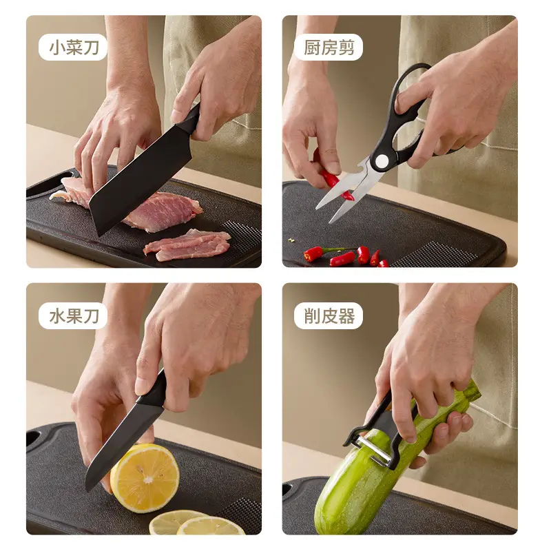 Portable Picnic Knife Set Non-Slip Cutting Board Outdoor Camping Kitchenware Set - Image 6