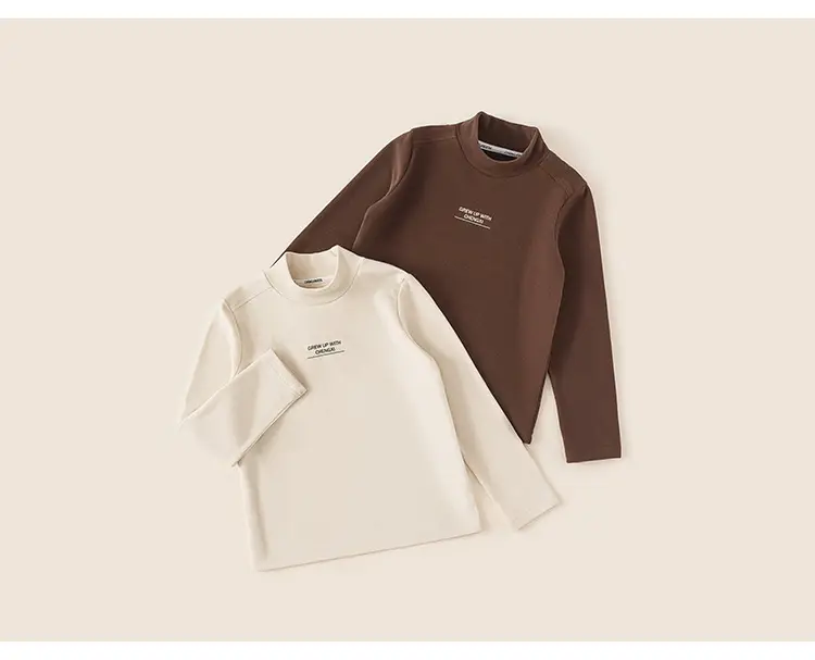 New Kidsren's Medium Large Letter T-Shirts Brown — feature 17
