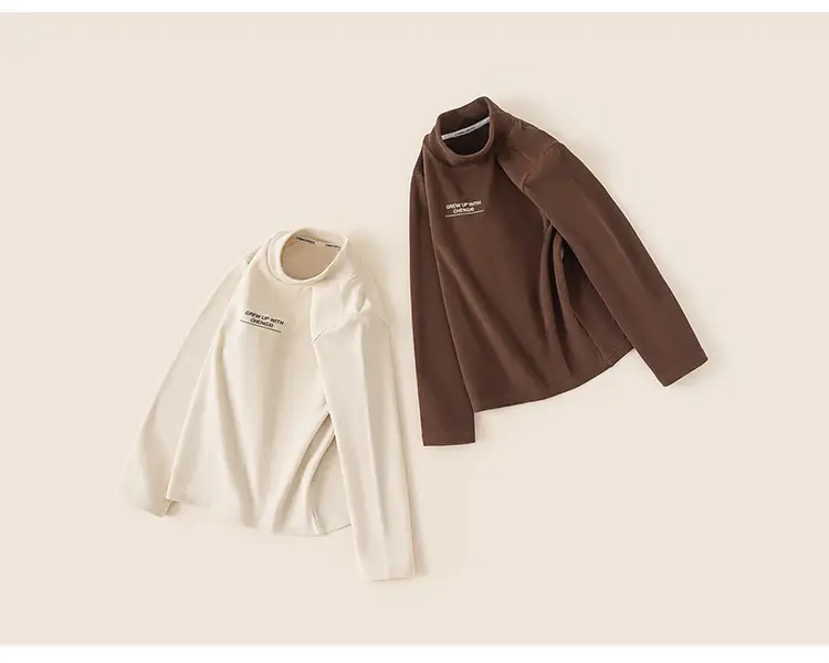 New Kidsren's Medium Large Letter T-Shirts Brown — feature 18