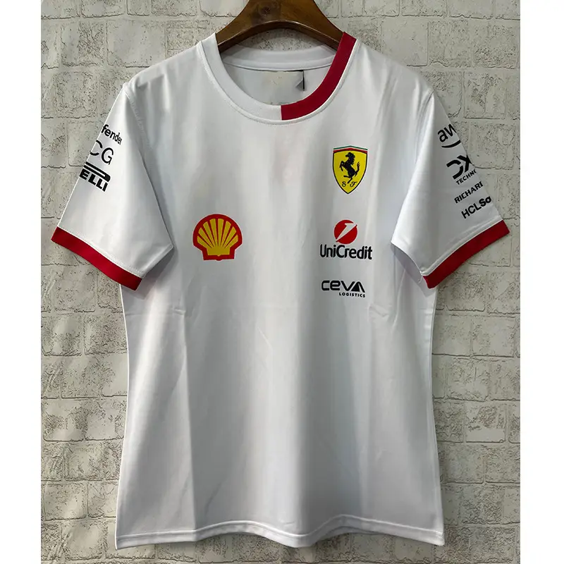 2526 Aston Martin Ferrari Red Bull Mclaren Mercedes Racing Suit Summer Short Sleeve Casual Wear