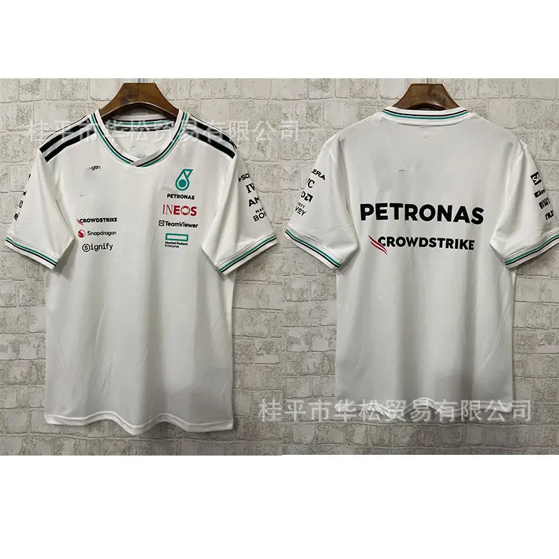 2526 Aston Martin Ferrari Red Bull Mclaren Mercedes Racing Suit Summer Short Sleeve Casual Wear — feature 3