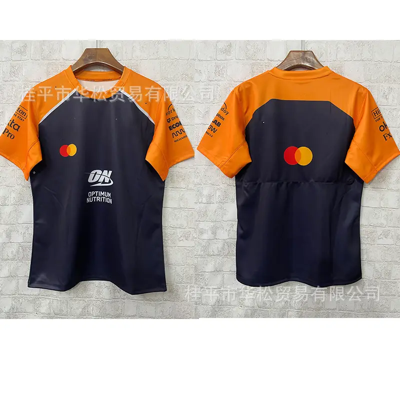 2526 Aston Martin Ferrari Red Bull Mclaren Mercedes Racing Suit Summer Short Sleeve Casual Wear