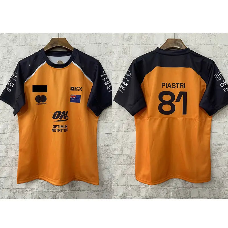 2526 Aston Martin Ferrari Red Bull Mclaren Mercedes Racing Suit Summer Short Sleeve Casual Wear