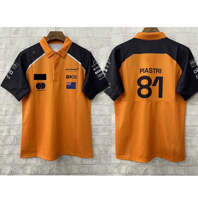 2526 Aston Martin Ferrari Red Bull Mclaren Mercedes Racing Suit Summer Short Sleeve Casual Wear