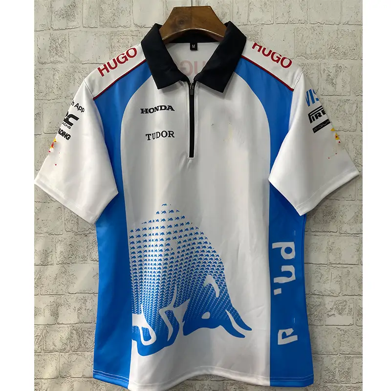 2526 Aston Martin Ferrari Red Bull Mclaren Mercedes Racing Suit Summer Short Sleeve Casual Wear