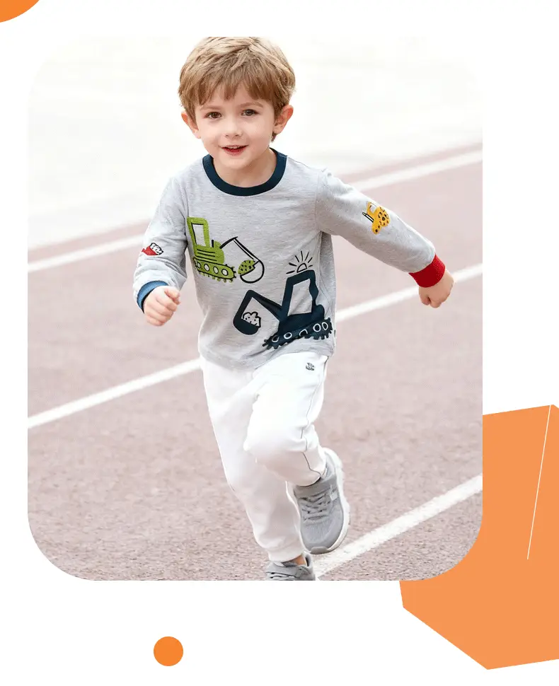 Kids Cotton T-Shirt Grey Spring Autumn New Design Small Medium â feature 6