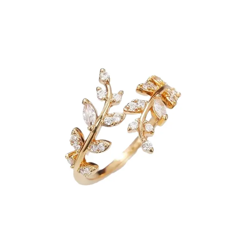 Adjustable Leaf Silver Ring for Women - Image 5