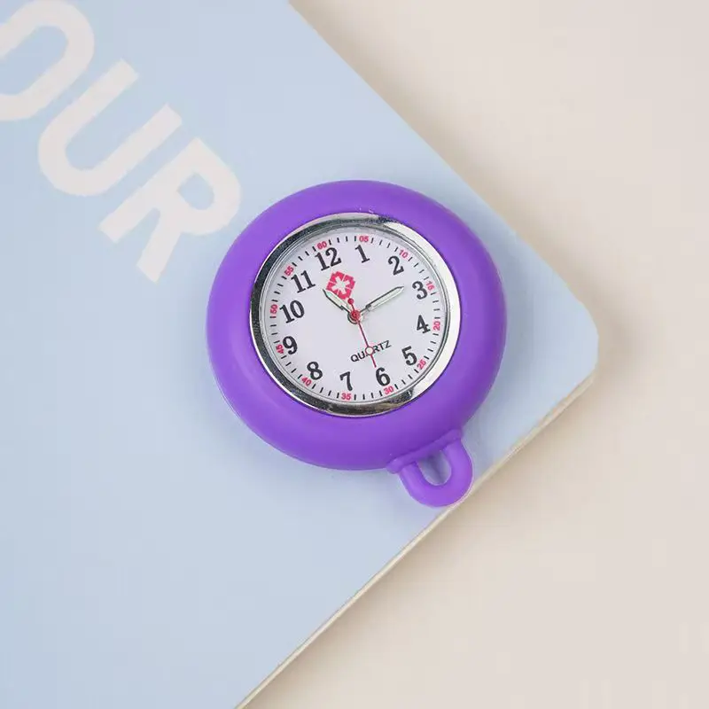 Dopamine Silicone Nurse Watch Creative Simple Round Hanging Watch Medical Examination Student Watch Nurse Pocket Watch Wholesale