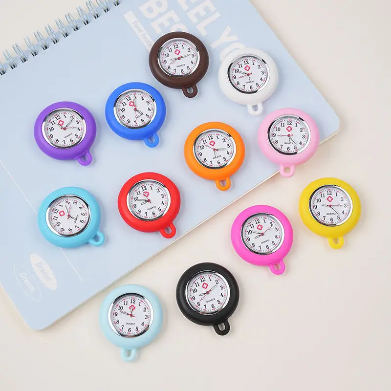 Dopamine Silicone Nurse Watch Creative Simple Round Hanging Watch Medical Examination Student Watch Nurse Pocket Watch Wholesale — feature 1