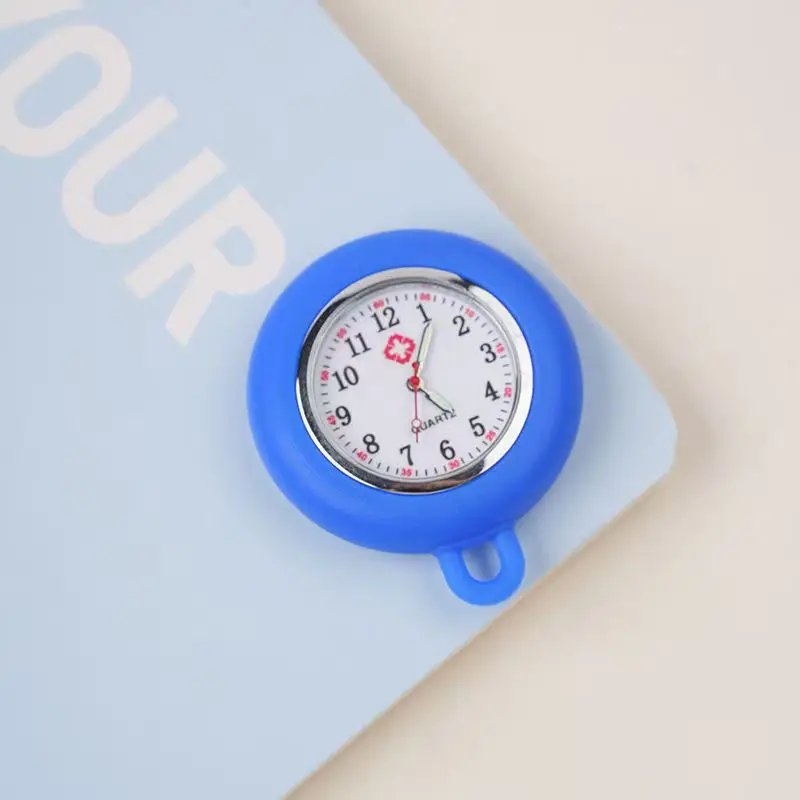 Dopamine Silicone Nurse Watch Creative Simple Round Hanging Watch Medical Examination Student Watch Nurse Pocket Watch Wholesale
