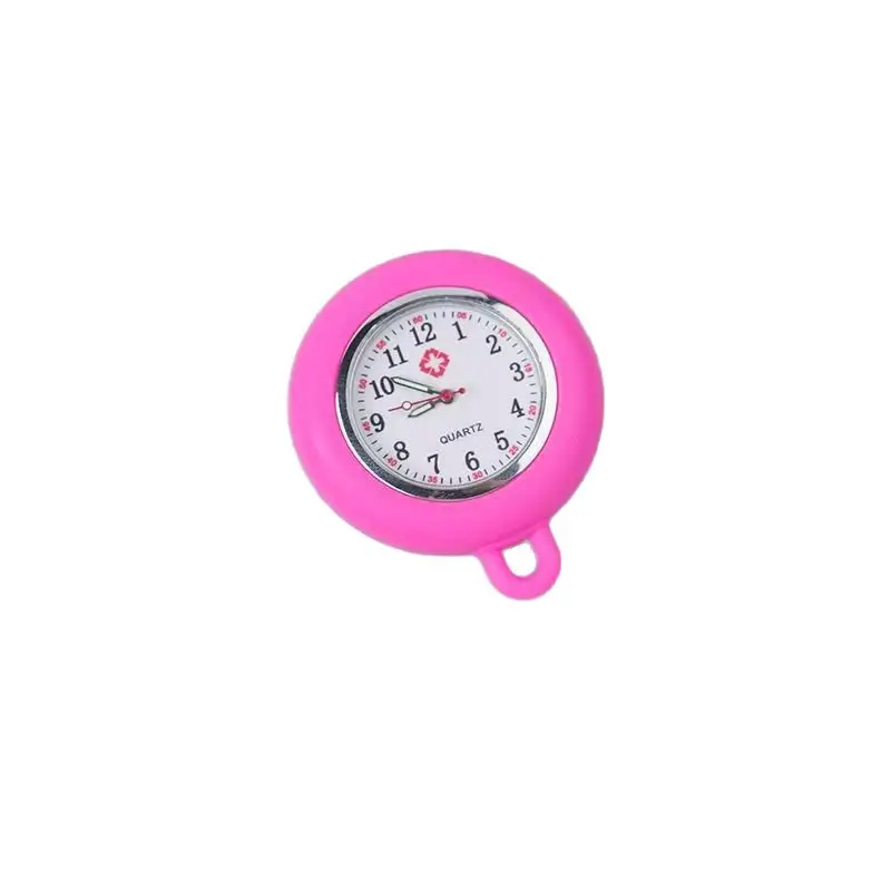 Dopamine Silicone Nurse Watch Creative Simple Round Hanging Watch Medical Examination Student Watch Nurse Pocket Watch Wholesale