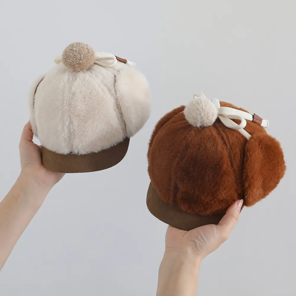 Baby Winter Plush Hat with Leopard Print Ear Protection — feature 16