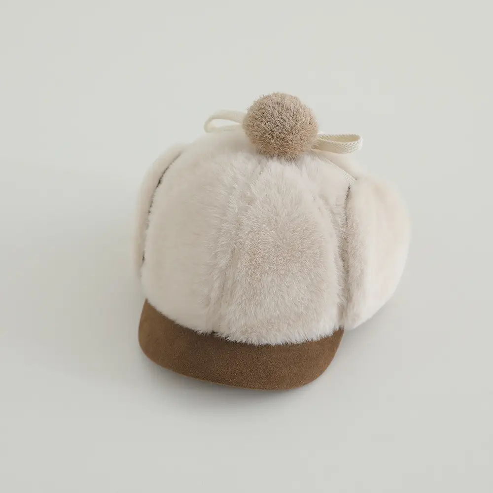 Baby Winter Plush Hat with Leopard Print Ear Protection