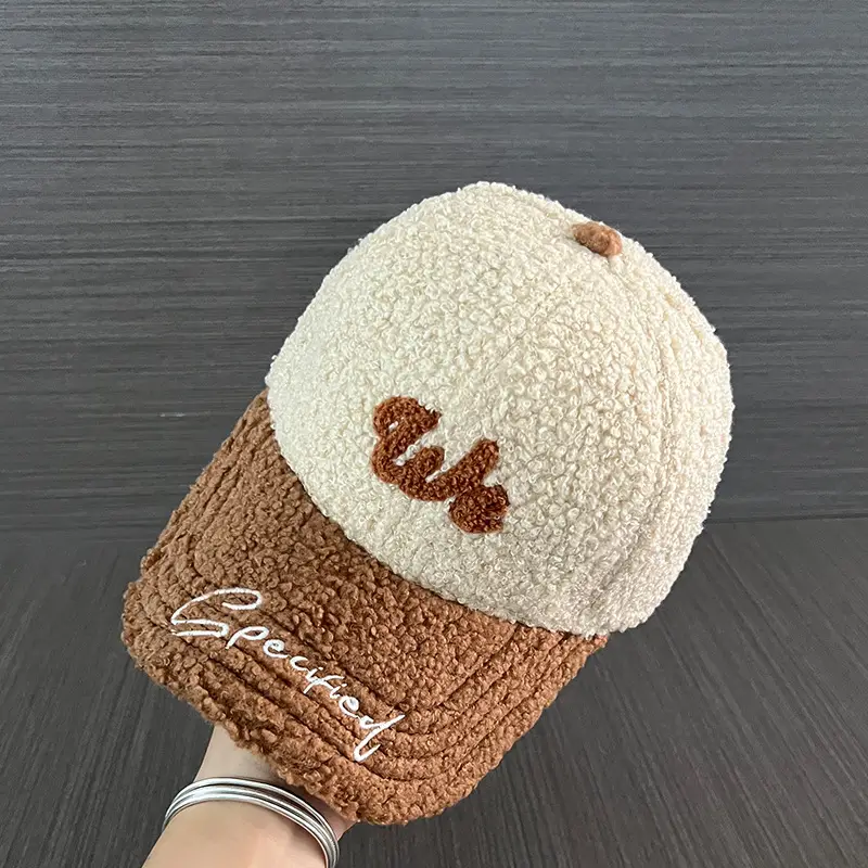 Women's Pink Embroidered Plush Baseball Cap - Image 8