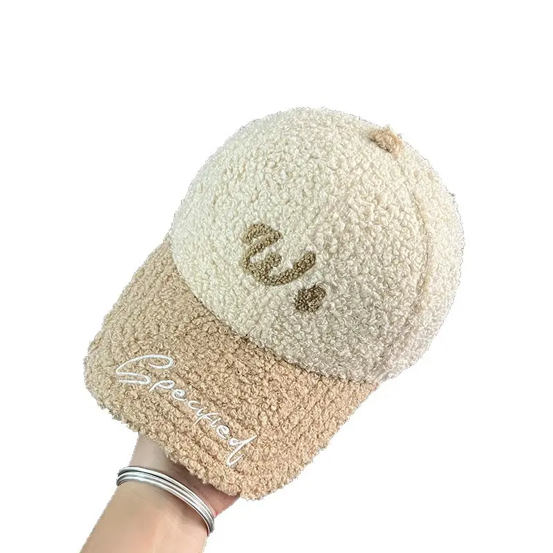 Women's Pink Embroidered Plush Baseball Cap - Image 10