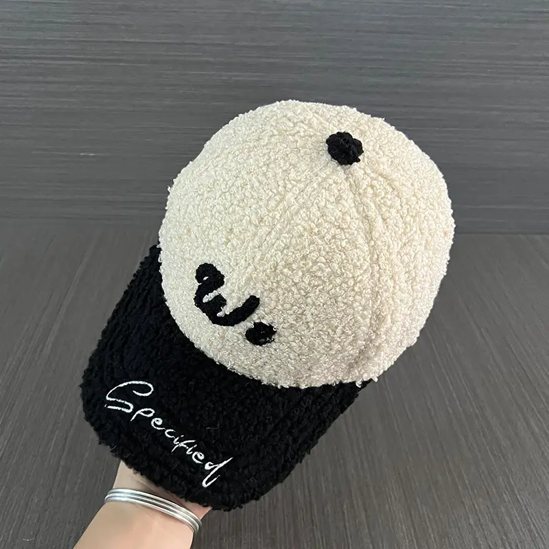 Women's Pink Embroidered Plush Baseball Cap — feature 10