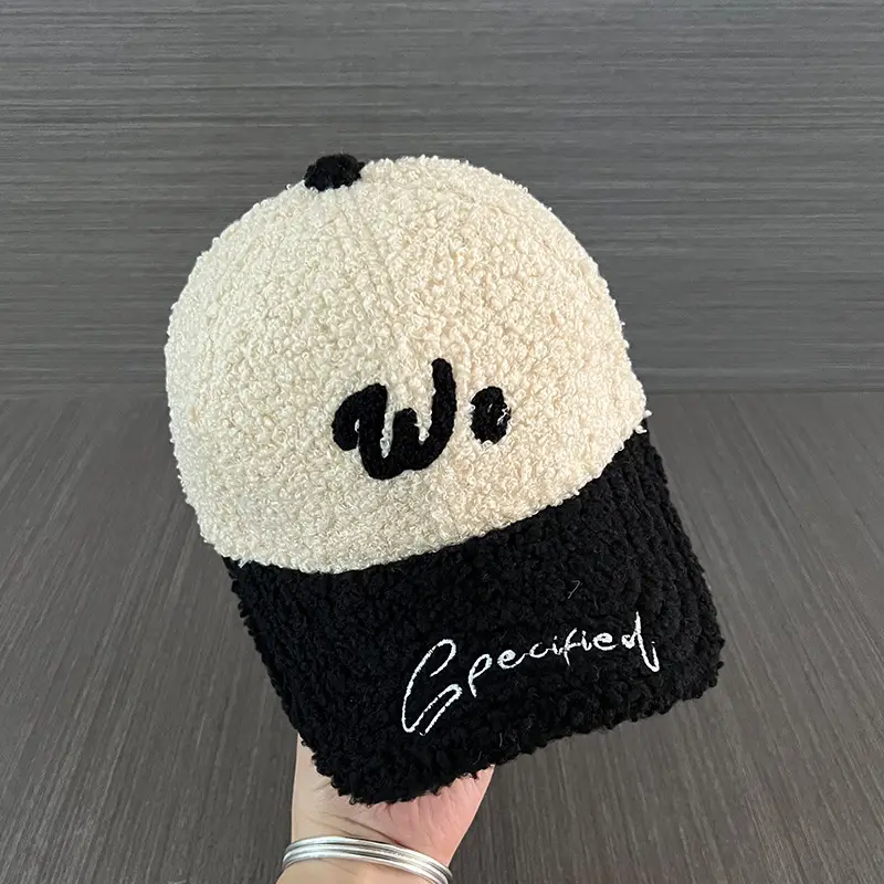 Women's Pink Embroidered Plush Baseball Cap — feature 2