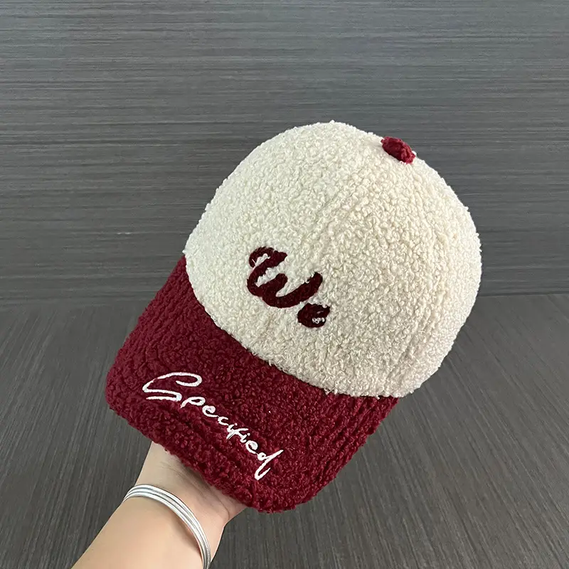 Women's Pink Embroidered Plush Baseball Cap — feature 7