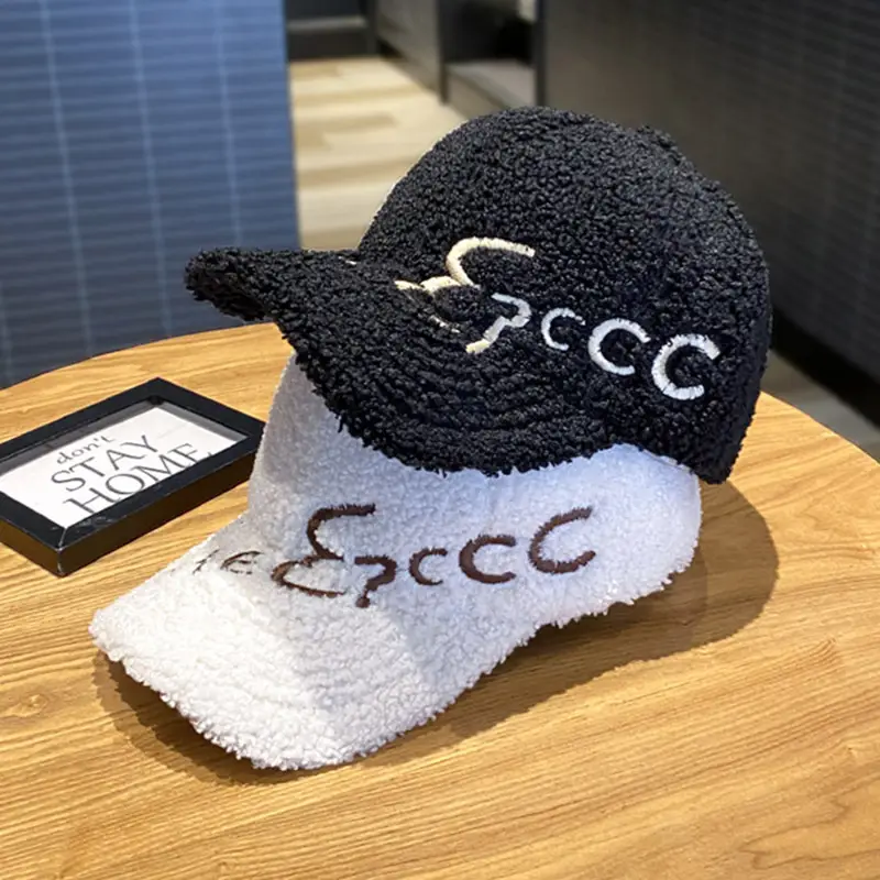 3D Wool Baseball Cap Black Women Men Autumn Winter - Image 10