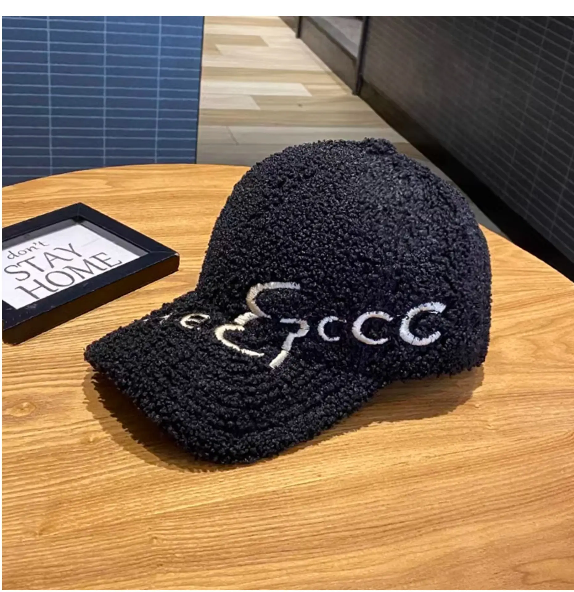 3D Wool Baseball Cap Black Women Men Autumn Winter — feature 12