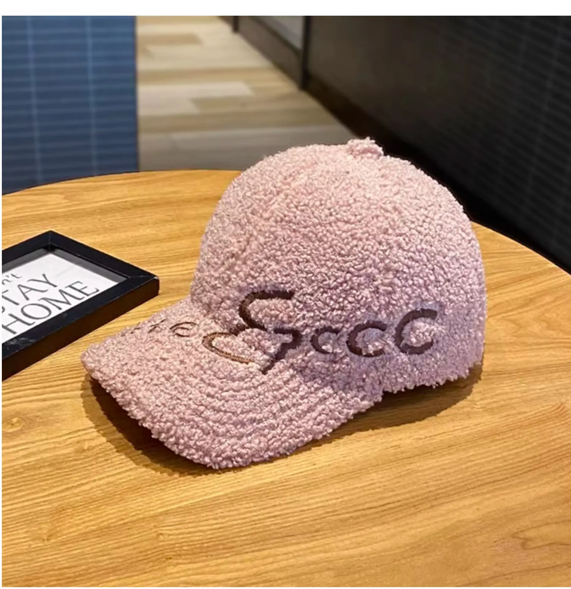 3D Wool Baseball Cap Black Women Men Autumn Winter — feature 13