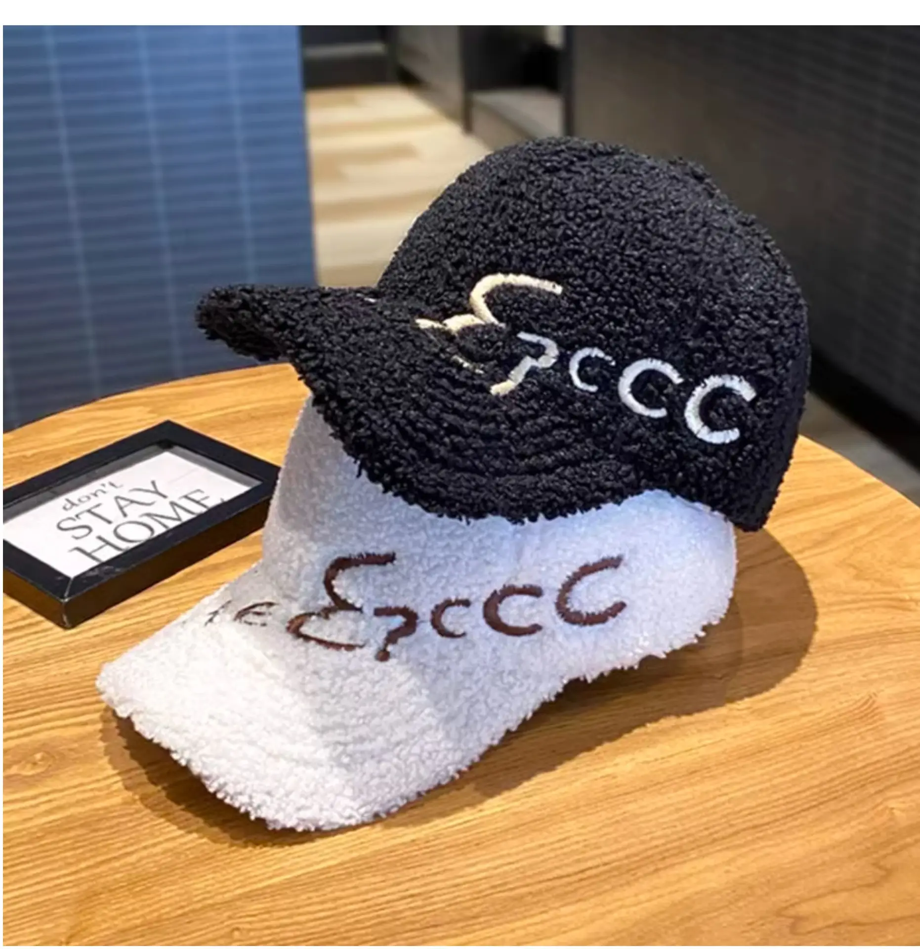 3D Wool Baseball Cap Black Women Men Autumn Winter — feature 6