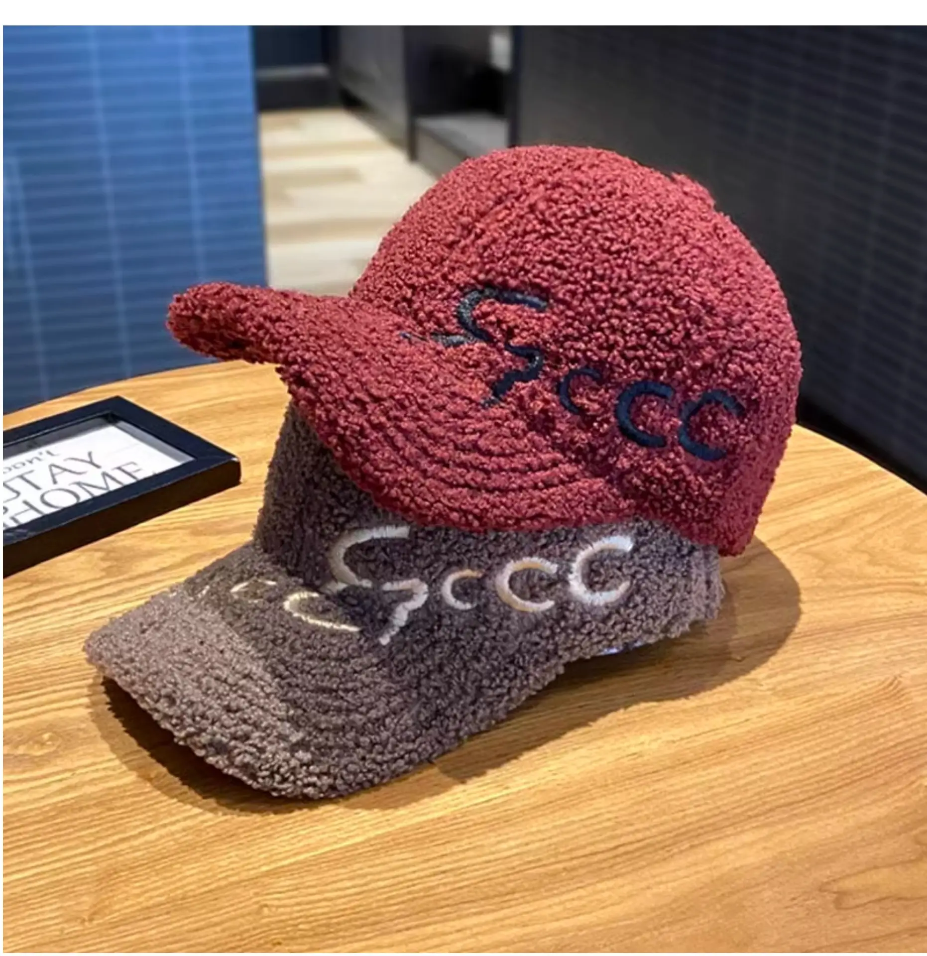 3D Wool Baseball Cap Black Women Men Autumn Winter — feature 7