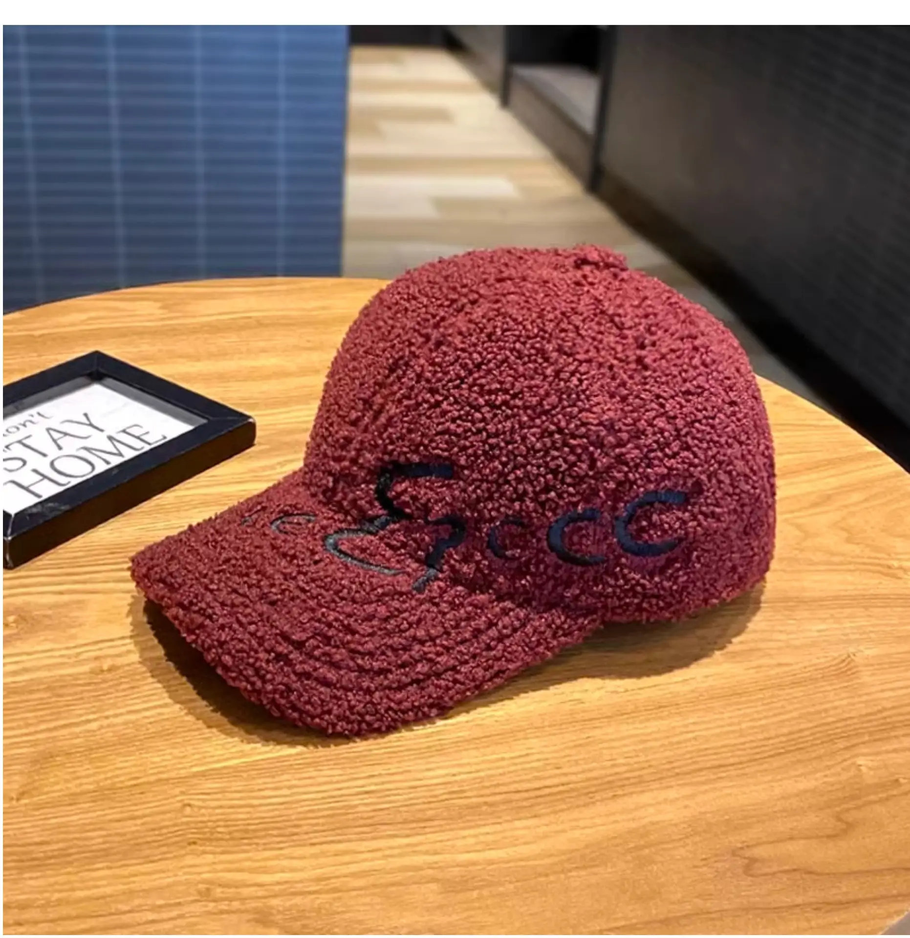 3D Wool Baseball Cap Black Women Men Autumn Winter — feature 9