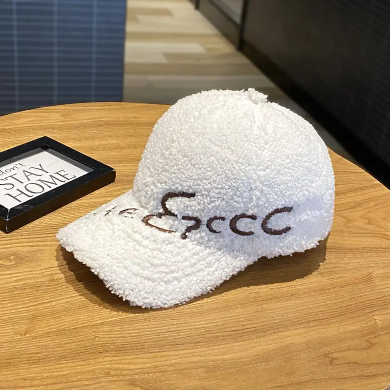 3D Wool Baseball Cap Black Women Men Autumn Winter - Image 2