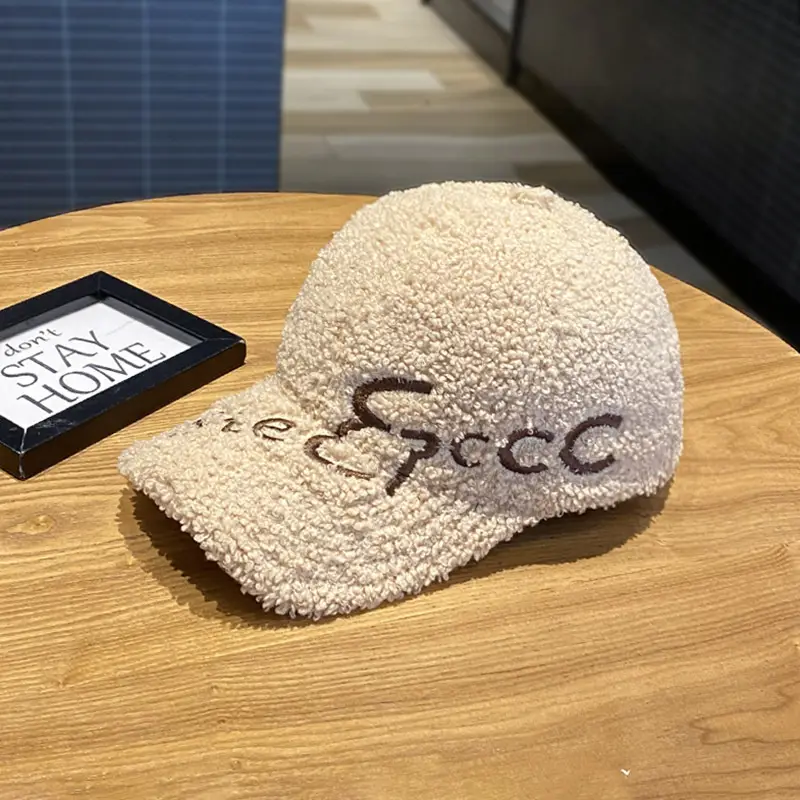 3D Wool Baseball Cap Black Women Men Autumn Winter - Image 3