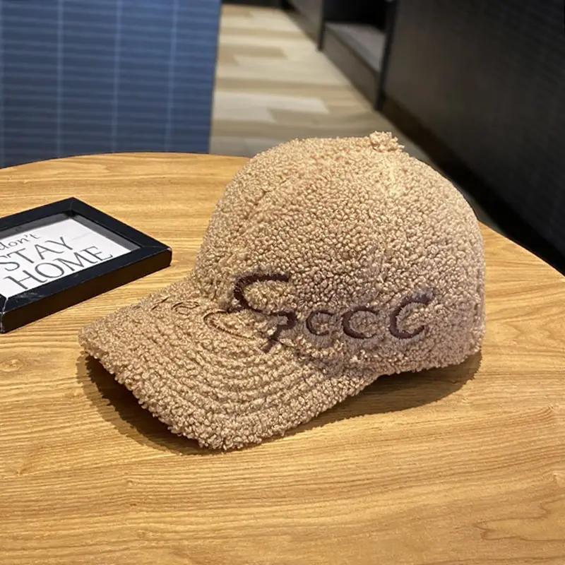 3D Wool Baseball Cap Black Women Men Autumn Winter - Image 4