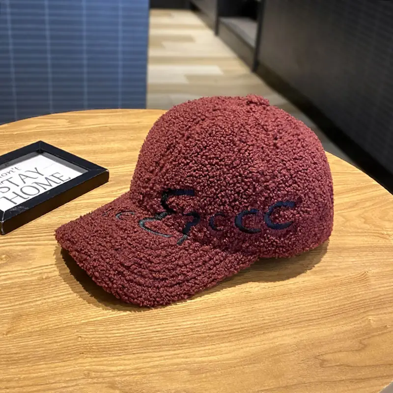 3D Wool Baseball Cap Black Women Men Autumn Winter - Image 5