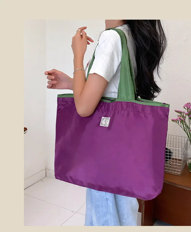 Foldable Waterproof Tote Bag for Students Supermarket Storage — feature 10